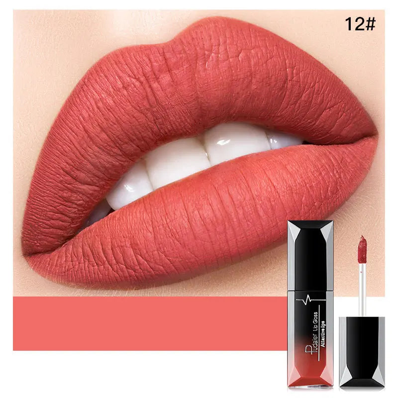 21-Color Lip Gloss Matte Mist Liquid Lipstick Waterproof Long lasting Cosmetics Lip Tint Paste Not-fade Lip Glaze - Seprincess