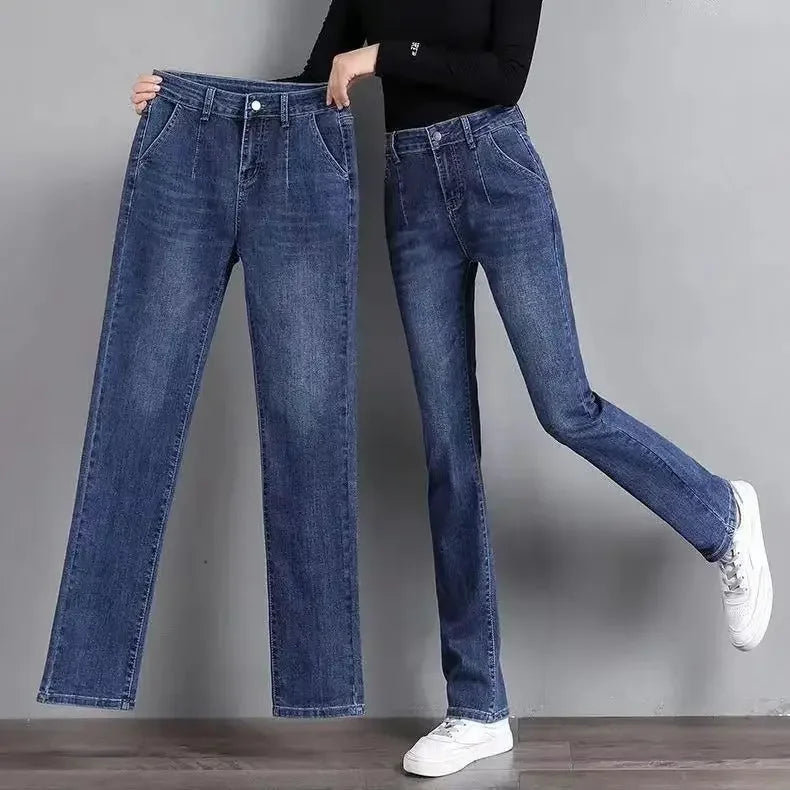 2024 new women's denim women's jeans miscellaneous straight pants are comfortable, exquisite and slim