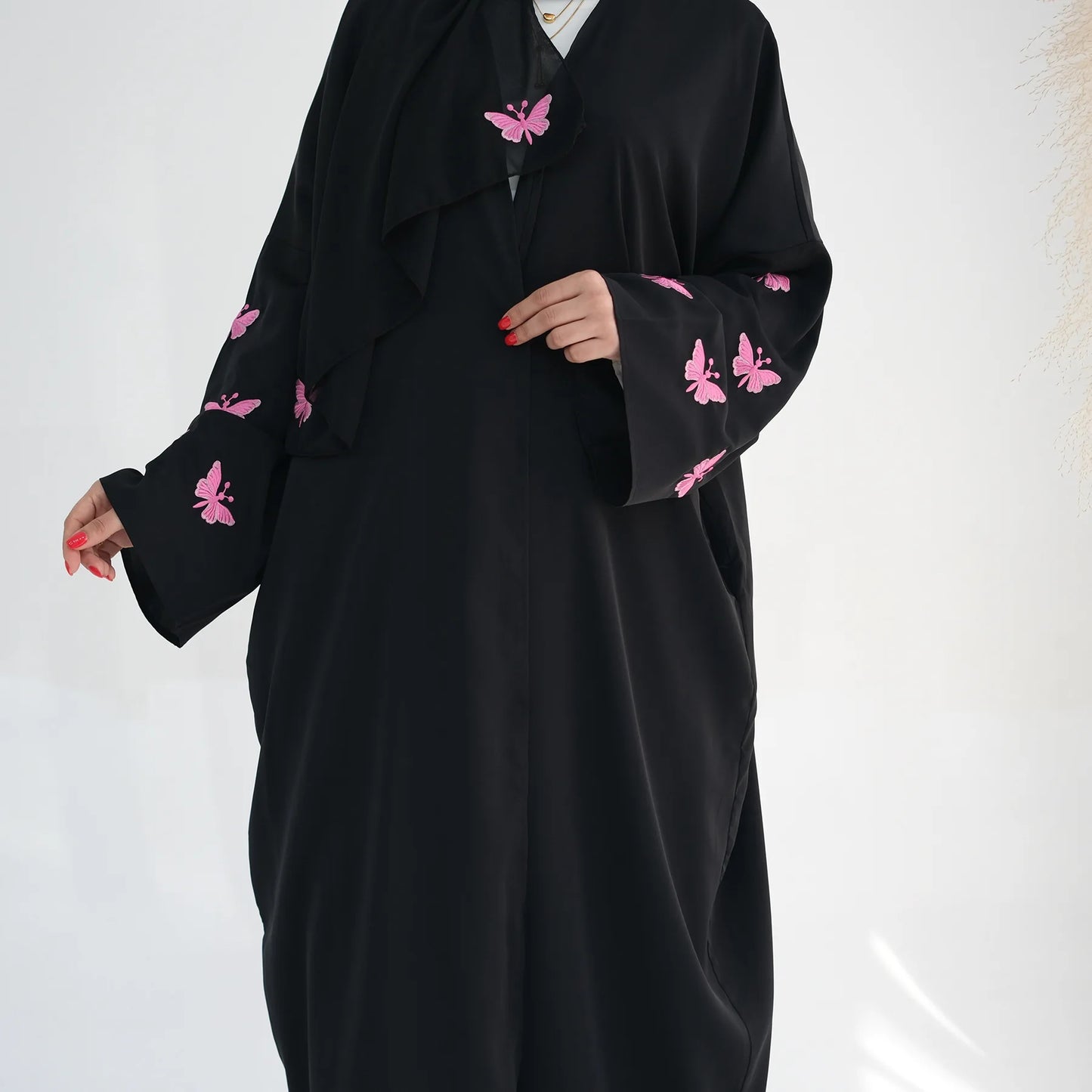 Ramadan Open Butterfly Kimono Abaya Dubai Turkey Islam Muslim Dress Abayas for Women Kebaya Kaftan Robe Musulmane Femme Jalabiya - Seprincess