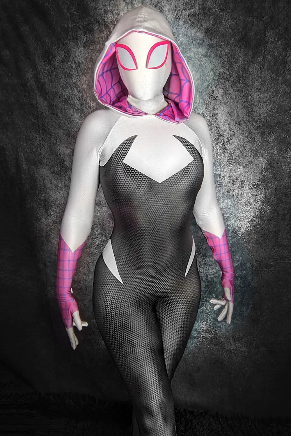 SpiderMan Across the Spider Verse Gwen Stacy Costume Cosplay 3D Printed Spandex Superhero Halloween Costume Spiderwomen Bodysuit - Seprincess