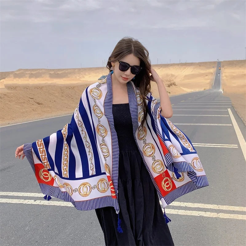 17 Styles 90x180cm Travel Beach Sunscreen Scarve Bikini Large Shawl Sarong Wrap Scarf Women Brazilian Swimsuit Bathing Cover-ups