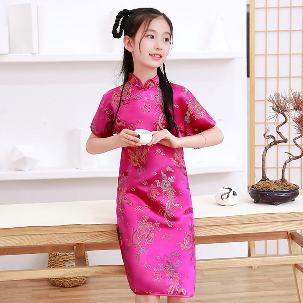 Kids Hanfu Dress Elegant Princess Dress Summer Dresses Chinese Cheongsams For Girls Traditional Chinese Dress Toddler Dress - Seprincess