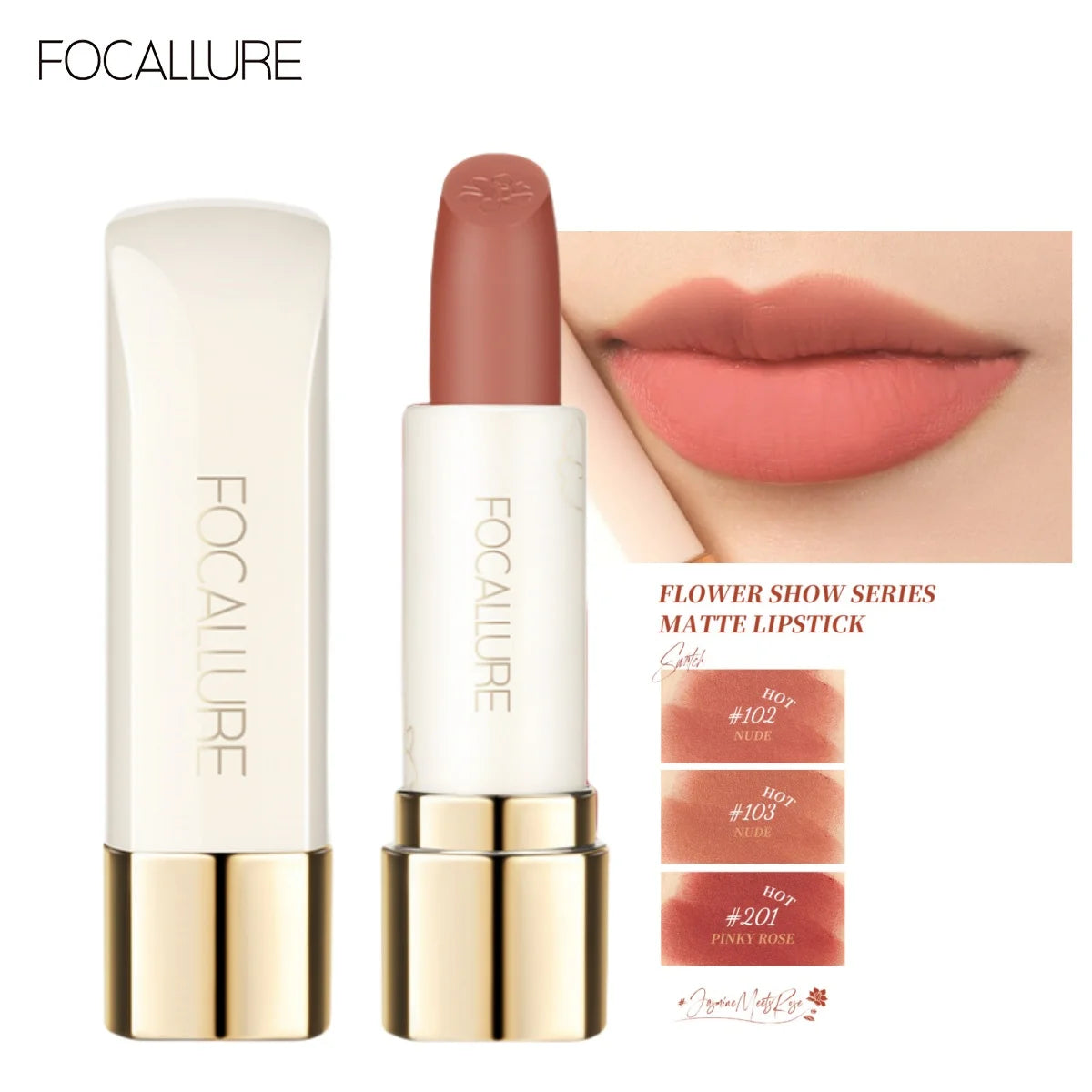 FOCALLURE 16 Shades Matte Lipstick Natural Super Soft Lip Sticks Waterproof Lip Glaze Balm Beauty High Pigment Cosmetics Makeup - Seprincess