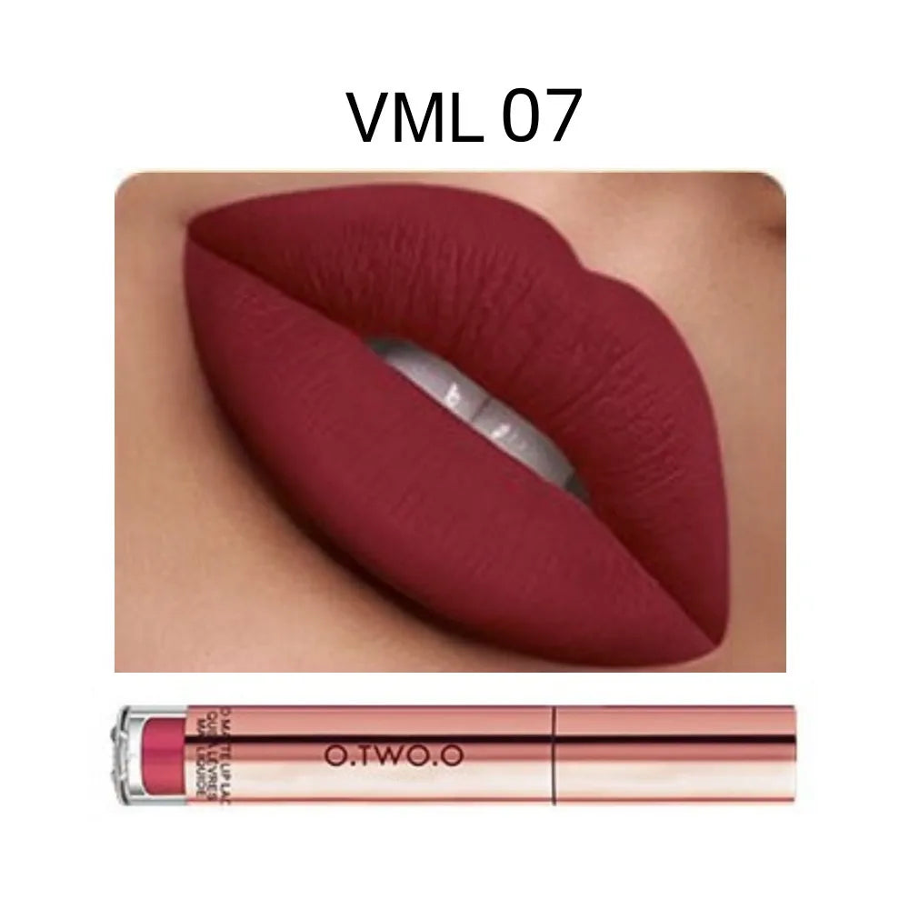 O.TWO.O 12 colors High Quality Velvet Matte lipstick Long Lasting Lips Makeup Waterproof Easy to Wear Matte Liquid Lip Gloss