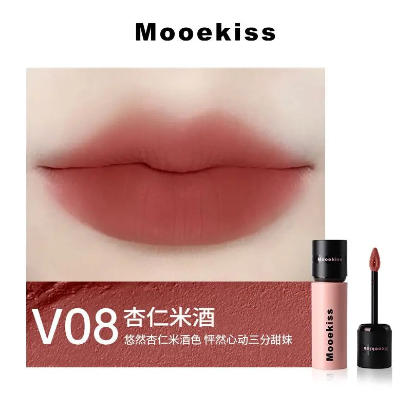 Mooekiss Matte Lipstick Lasting Non-stick Cup Matte Lip Glaze Autumn and Winter Chestnut Color Sexy Lip Makeup Maquiagem - Seprincess