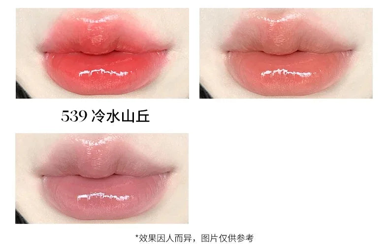 JOOCYEE Crystal Ice Lipstick Solid Moisturizing Lipgloss Long-lasting Non-stick Cup Jelly Lip Glaze Natural Nude Color