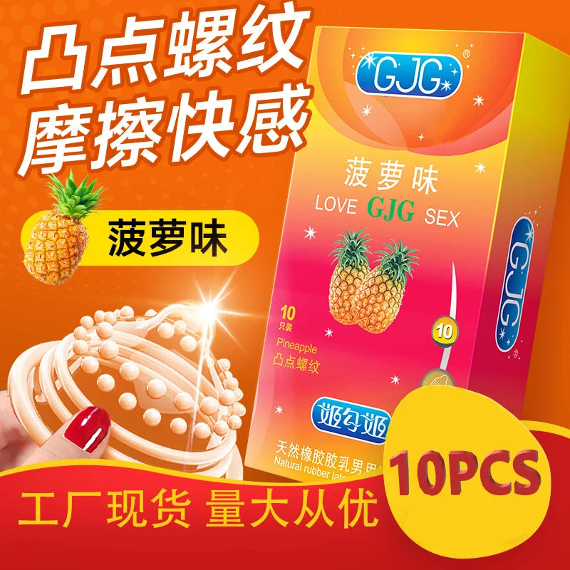 All Fruit Flavor Condom Strawberry Penis Sleeves Adult Oral Sex Sleeves Contraceotion Safety Condoms Sex Toy Shop For Men 18+ - Seprincess