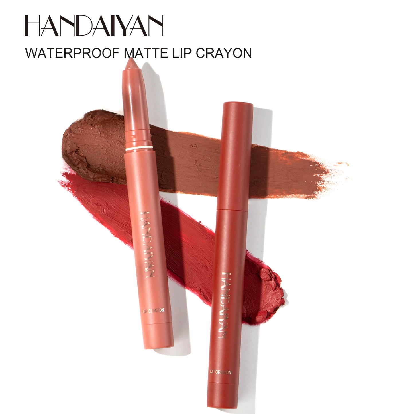 HANDAIYAN New Arrive Matte Lipstick Pencil Makeup Silky Velvet Lip Stick Pen Waterproof Nude Pink Red Lip Blam Make Up Cosmetics - Seprincess