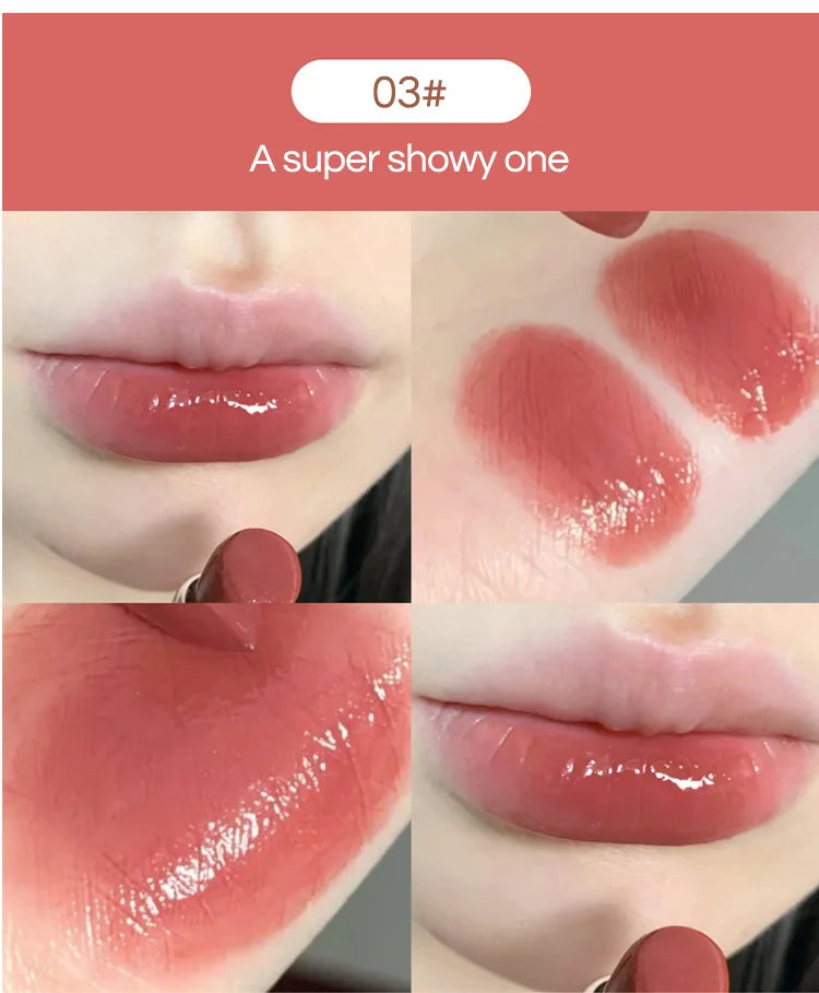 Silky Glossy Lipstick Gege Bear Pump Lips Moisture Water Bomb Comfortable Ultra Sheen Non-Stick Cup Lip Balm - Seprincess