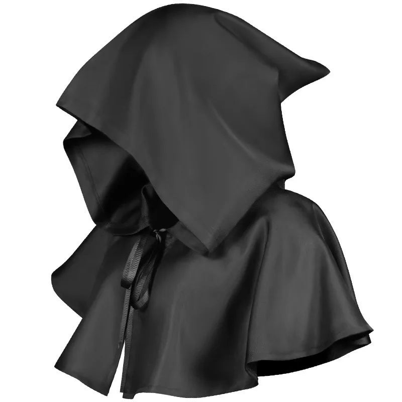 Witch Wizard Fancy Punk Cloak Gothic Cosplay Halloween Costume Adult Hooded Vampire Devil Capes Unisex Props Party Dress Up - Seprincess