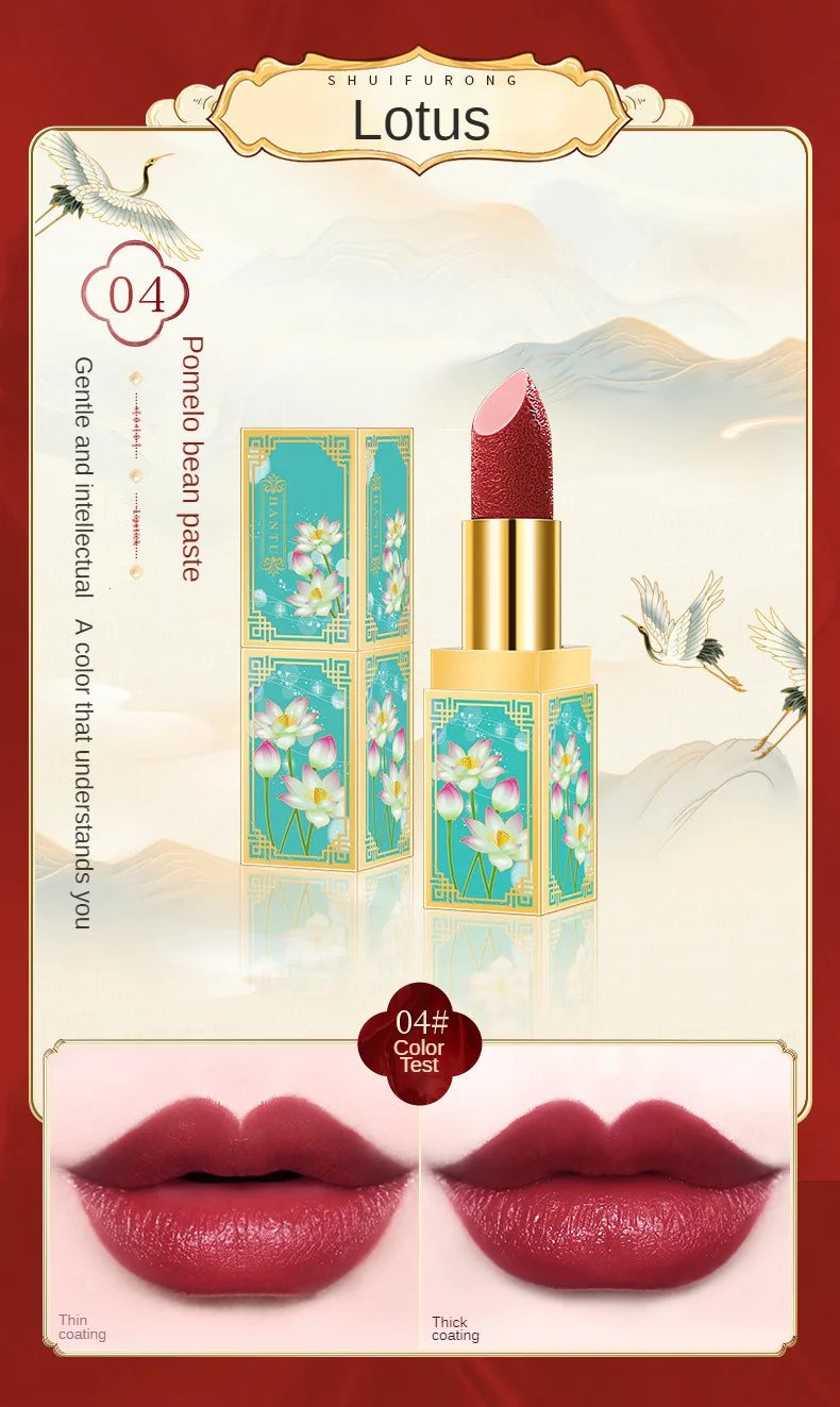 Chinese Style Carved Lipstick Set Forbidden City Christmas Gift Box Moisturizing Show Whiteness New Year Makeup Cosmetic - Seprincess