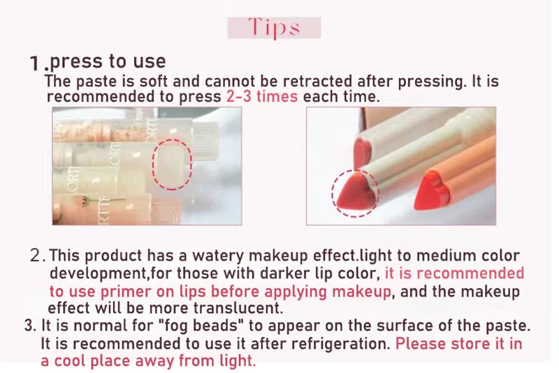 FLORTTE Crystal Lip Balm Jelly Lipstick Moisturizing Mirror Water Light Solid Lip Glaze Red Lip Tint Makeup Cosmetics New - Seprincess