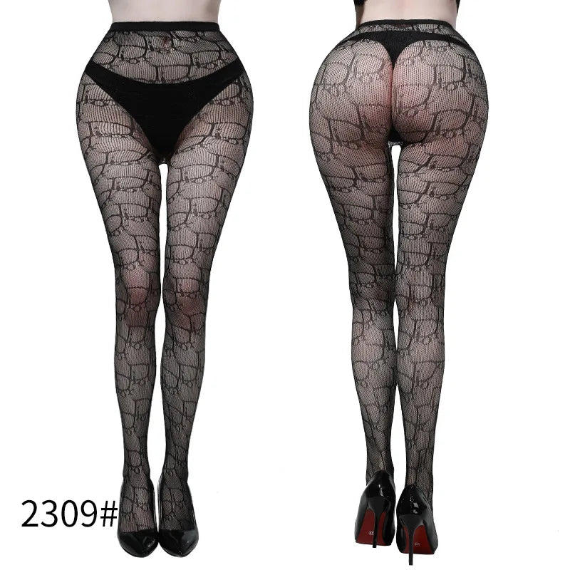 Sexy Women Tights Summer Seamless Nylon Stockings Pantyhose Lingerie Ladies Trendy INS Punk Streetwear Fishnet Pantys Mujer