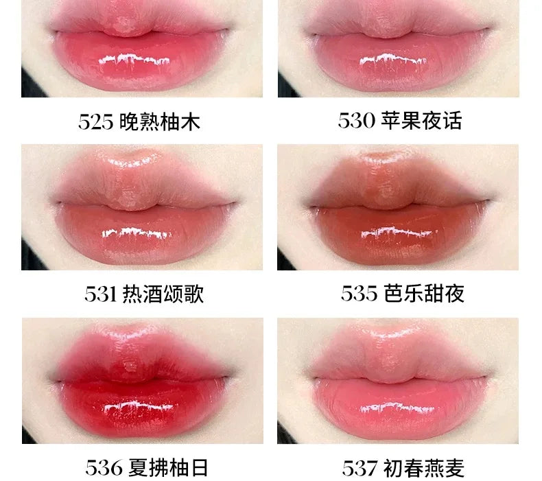 JOOCYEE Crystal Ice Lipstick Solid Moisturizing Lipgloss Long-lasting Non-stick Cup Jelly Lip Glaze Natural Nude Color