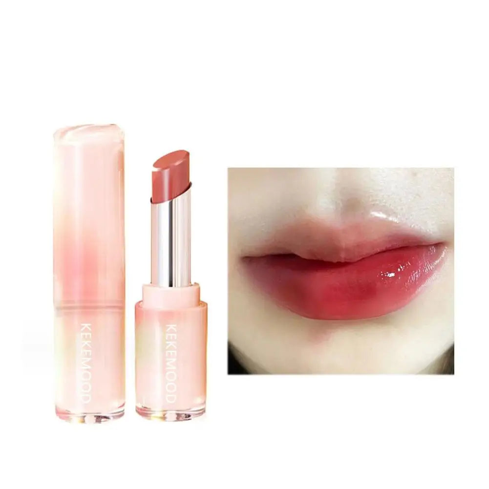 Jelly Lipstick For Kekemood Moisturizing Mirror Water Light Solid Lip Gloss Glass Tea Red Brown Lip Glaze Tint Makeup Cosme Q6S3 - Seprincess