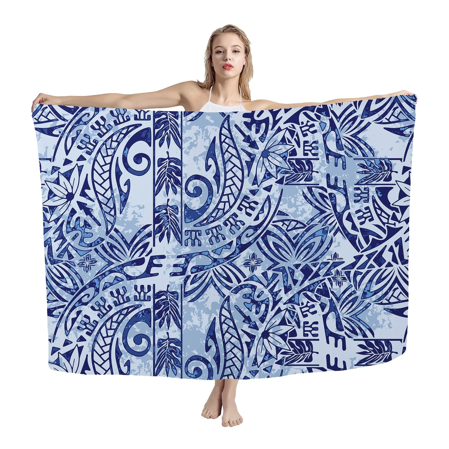 Hawaiian Sarong Beach Pareo Wholesale Hawaii Style Pattern Printed Sarongs Women Beach Plus Size High Quality Swimsuit Sarong - Seprincess