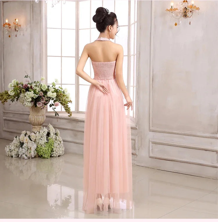 2024 New Light Purple Pink Bridesmaid Dresses Graduation Vestidos Longo Long Prom Robes Cheap Wedding Party Dress - Seprincess