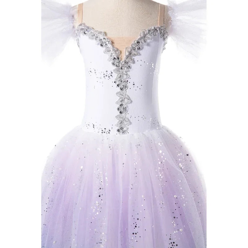 2023 Professional Romantic Tutu Long Tulle Tutus Ballet Dress Women Girls Ballerina Party Dress Children Ballet Dance Costumes - Seprincess