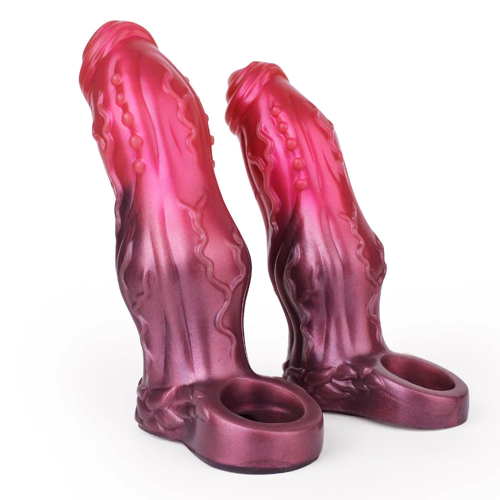 5 Style Silicone Fantasy Octopus Penis Sleeve Bdsm Dildo Sheath Reusable condom Cock Enlargement Delay Ejaculation Men Sex Toys