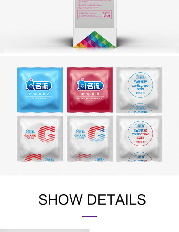 24/96PCS Ice Fire Condoms Sex Toys For Men Adult Penis Sleeve High Quality Six Kinds Condom Couple Contraception Sexy Supplies - Seprincess