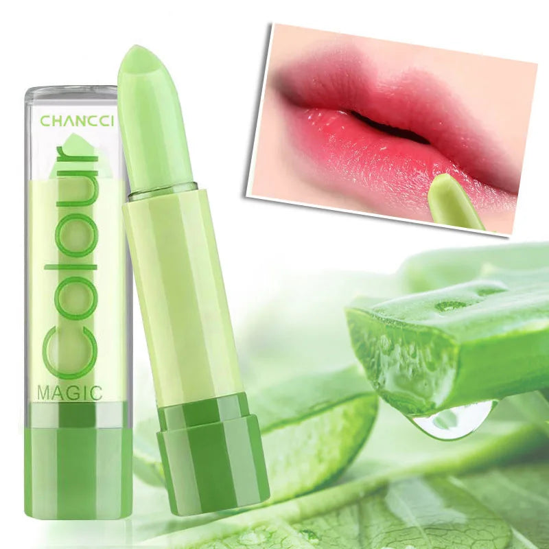 1PCS Aloe Vera Moisturizing Lip Color Changing Lipstick Long Lasting Not Easy To Fade Moisturizing Color Nourishing Lip Balm - Seprincess