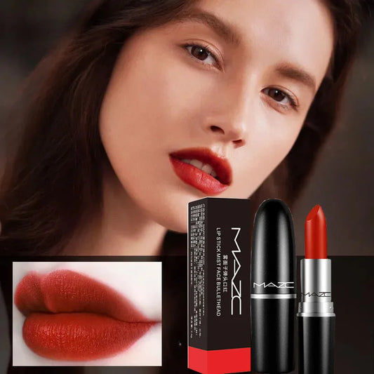 Bullet nose mouth red fog face matt moisturizing retro red mouth red makeup lipstick not easy to fade while holding makeup - Seprincess