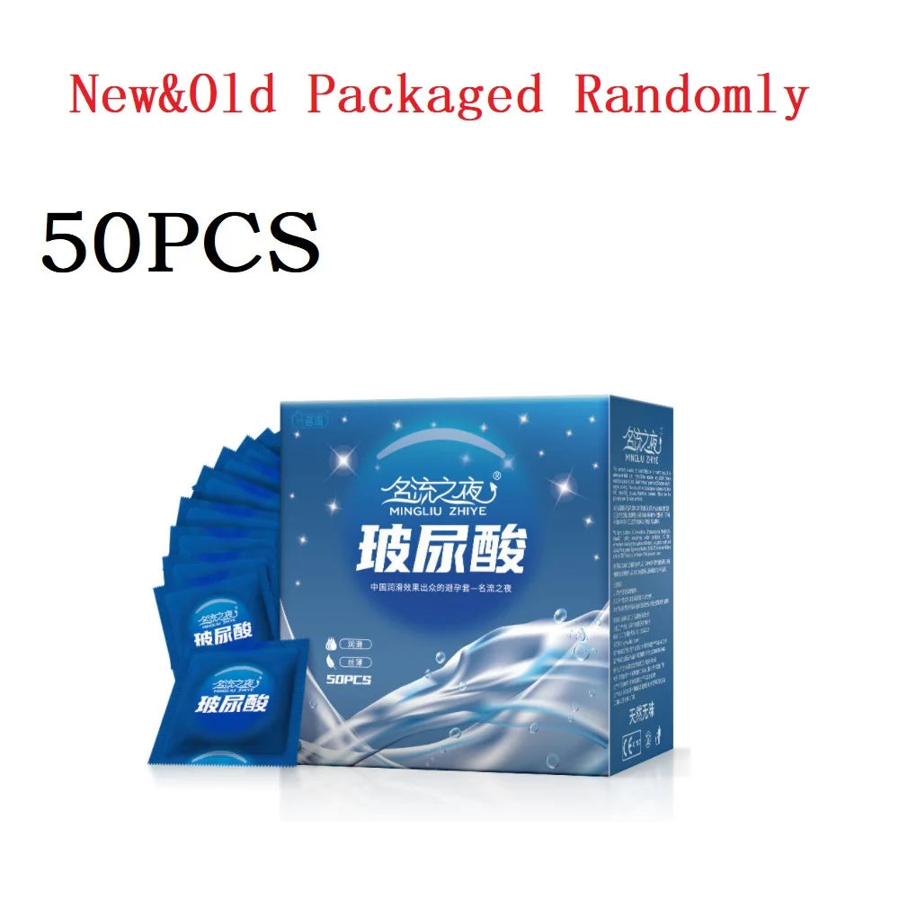 100/50pcs Hyaluronic Acid Condoms For Men Couples Ultra Thin Penis Sleeves Sex Toys Safer Condoms Sexshop Products condones caja - Seprincess