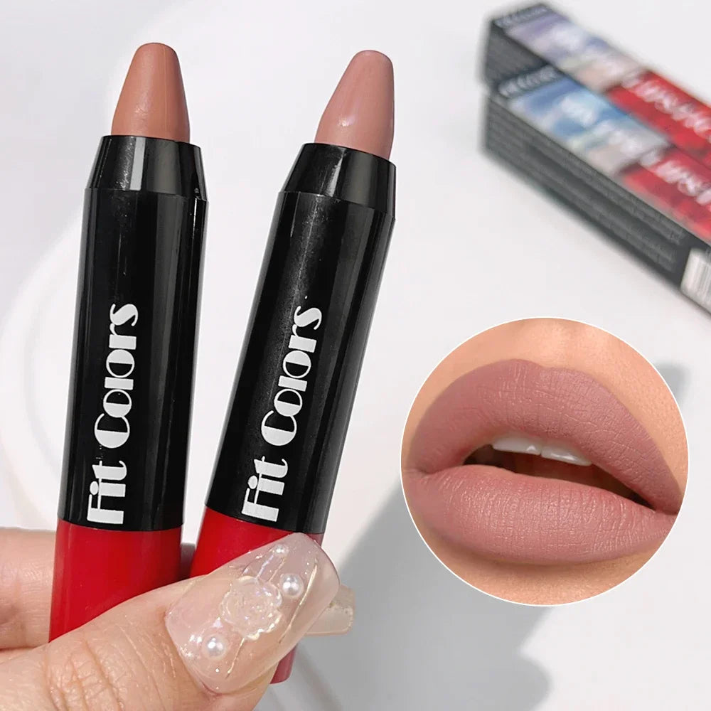 Nude Grey Pink Lip Liner Pen Moisturising Long Lasting Non-stick Cup Matte Contour Tint Lipsticks Pencil Korean Makeup Cosmetics - Seprincess