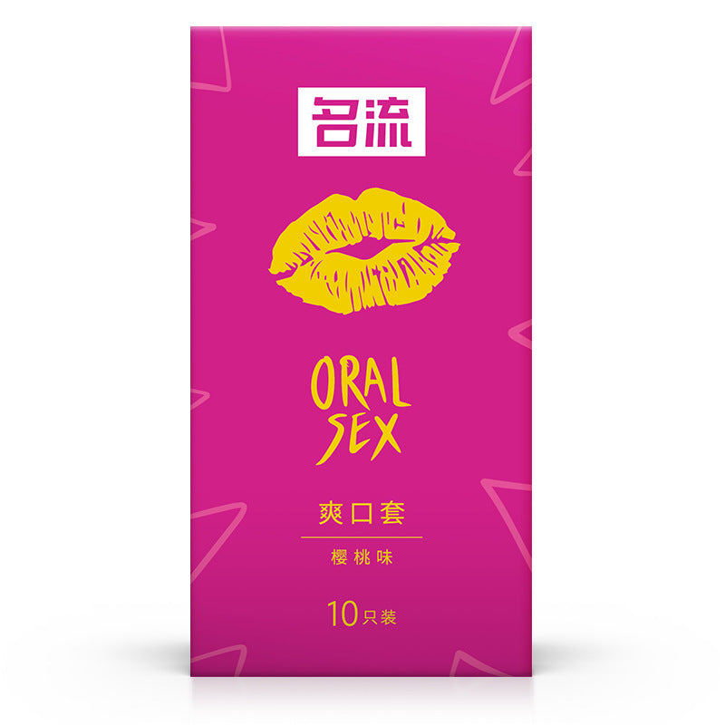 10pcs Oral Sex Condoms Fruit Flavor Passionate Contracepation Sex Toys Cherry Fragrance Cock Penis Sleeve Sex Supplies for Men - Seprincess