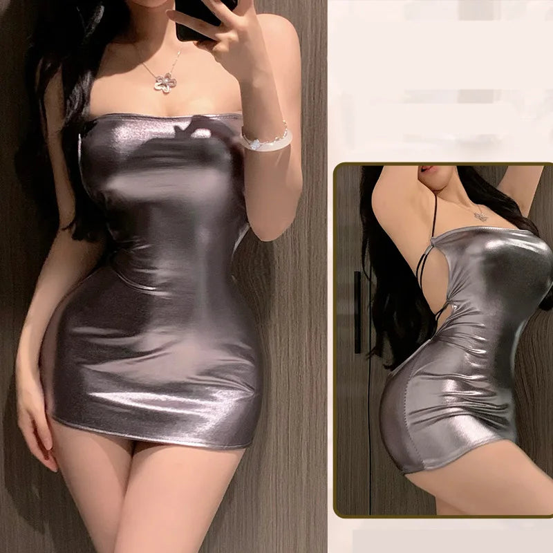 Sex Dress Strap wrap buttocks skirt nightclub deep v exposed breasts official-website Autumn dress women dresses sexy. items xxx - Seprincess