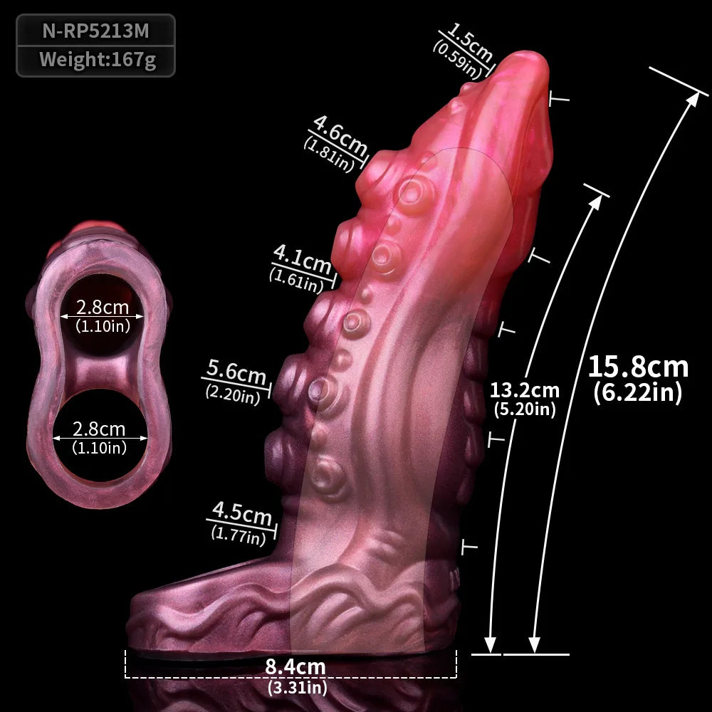 5 Style Silicone Fantasy Octopus Penis Sleeve Bdsm Dildo Sheath Reusable condom Cock Enlargement Delay Ejaculation Men Sex Toys