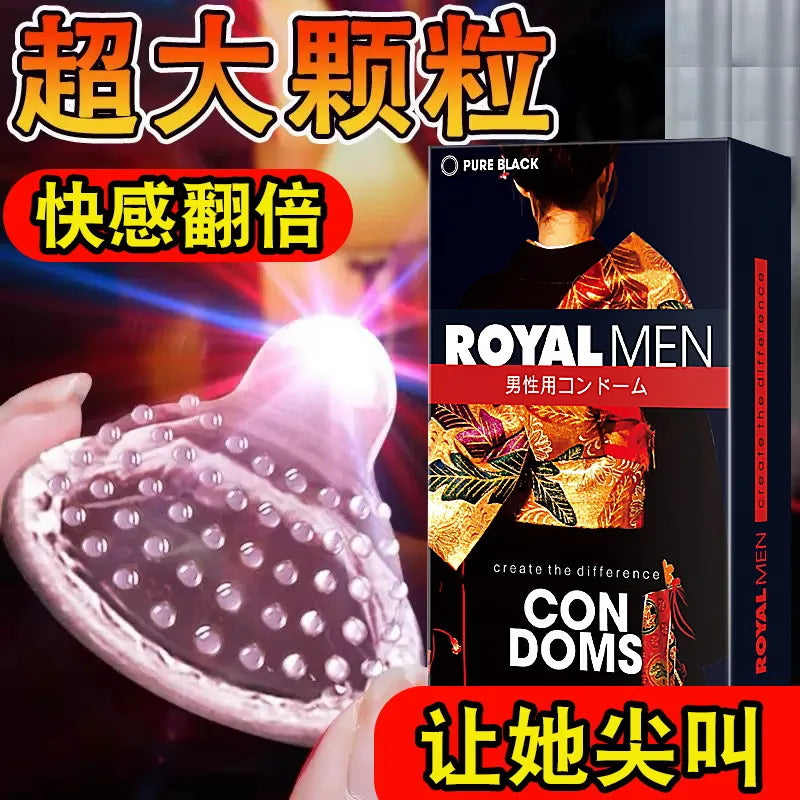 Big Dotted Condoms for men delay ejaculation Natural Latex spike Dot penis sleeve condom presevative sex toys for Adults 18+ - Seprincess