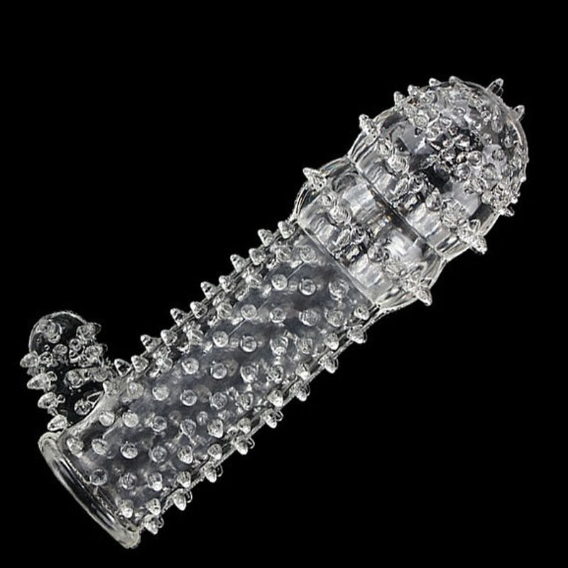 1PCS Reusable Condoms For Men Delay Ejaculation Spike Dotted Penis Sleeve Adult Sex Toys Condom Cock Extender Dildo Cover Sleeve - Seprincess