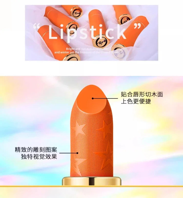 Orange Lipstick Lip Glaze Silky Smooth Matte Lip Gloss Carrot Bright Color Lasting Lip Stick Sexy Women Cosmetics Makeup Product - Seprincess