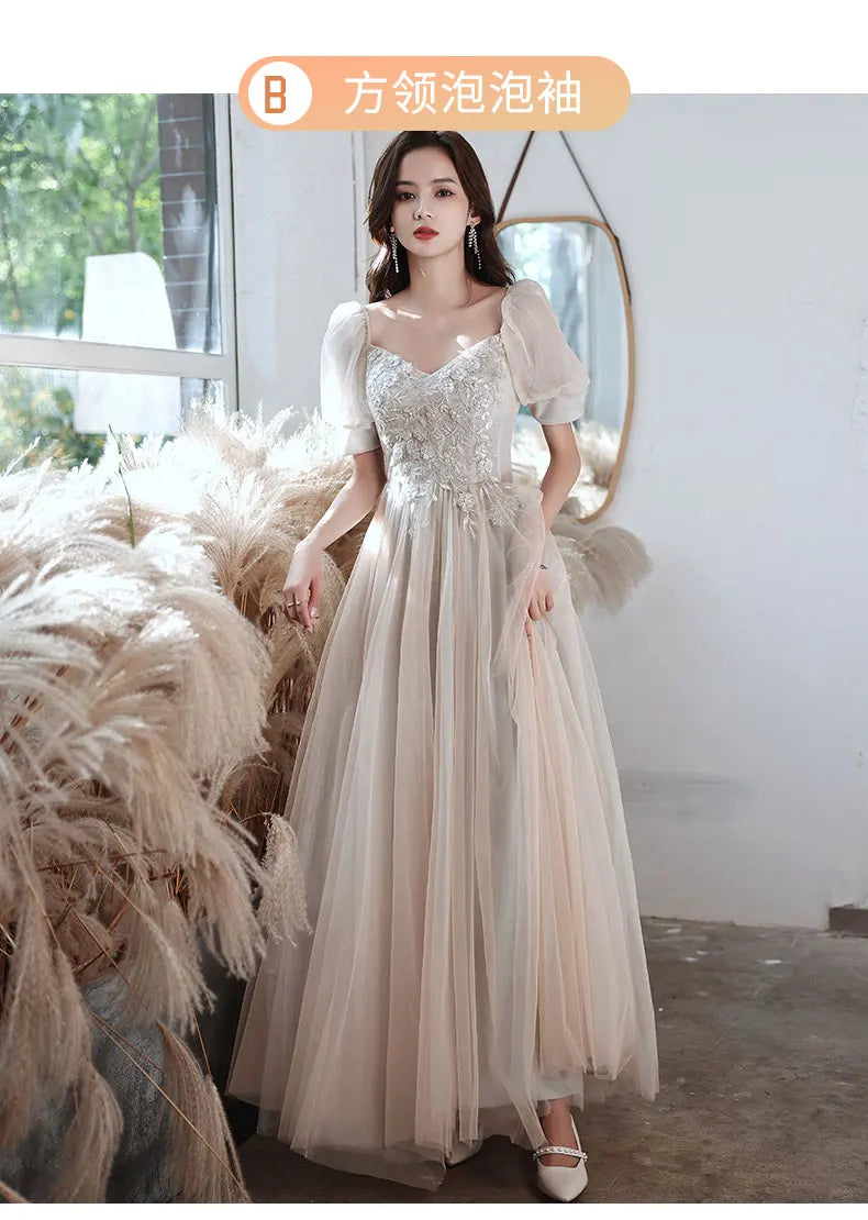 2024 Summer Light Gauze Bridesmaid Dress Women Sexy Wedding Party Gown Elegant Novelty Cheongsam Temperament Gentle Qipao - Seprincess