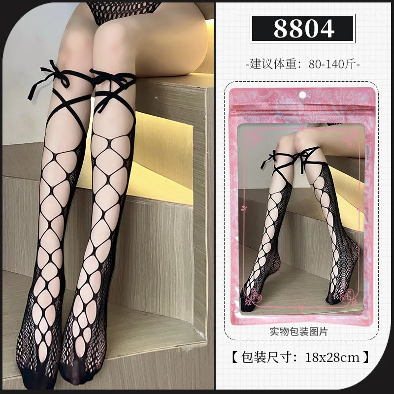 Sexy Erotic Lingerie For Women Porn Fishnet Mesh Bodysuit Female Perspective Sex Crotchless Hollow Stretch Teddy Bodystockings