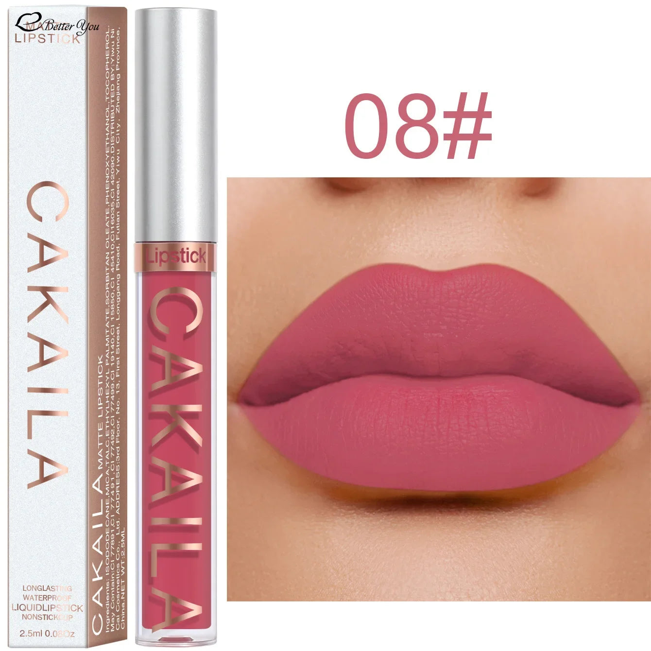 KACAILA 18 Colors Waterproof Liquid Lipsticks Lip Makeup Matte Velvet Lipstick Lip Gloss Cosmetic Nude Long Lasting Cosmestics - Seprincess