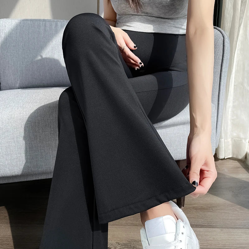 Maternity Yoga Pants For Summer 2024 New Clothes For Pregnant Women Fashion Solid Pregnancy Flare Shark Trousers Leggings M-xxl