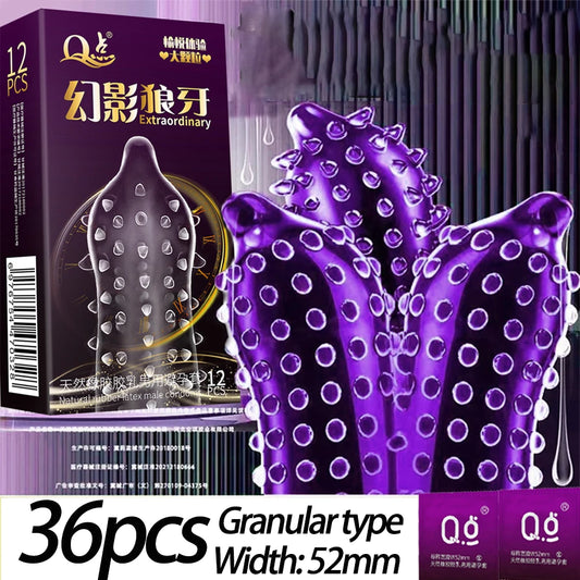 36Pcs Condoms Sex Toys for Men Adult Dense Large Particles Orgasm Penis Sleeve Fresh Easy To Clean Safety Condom Sex Goods - Seprincess