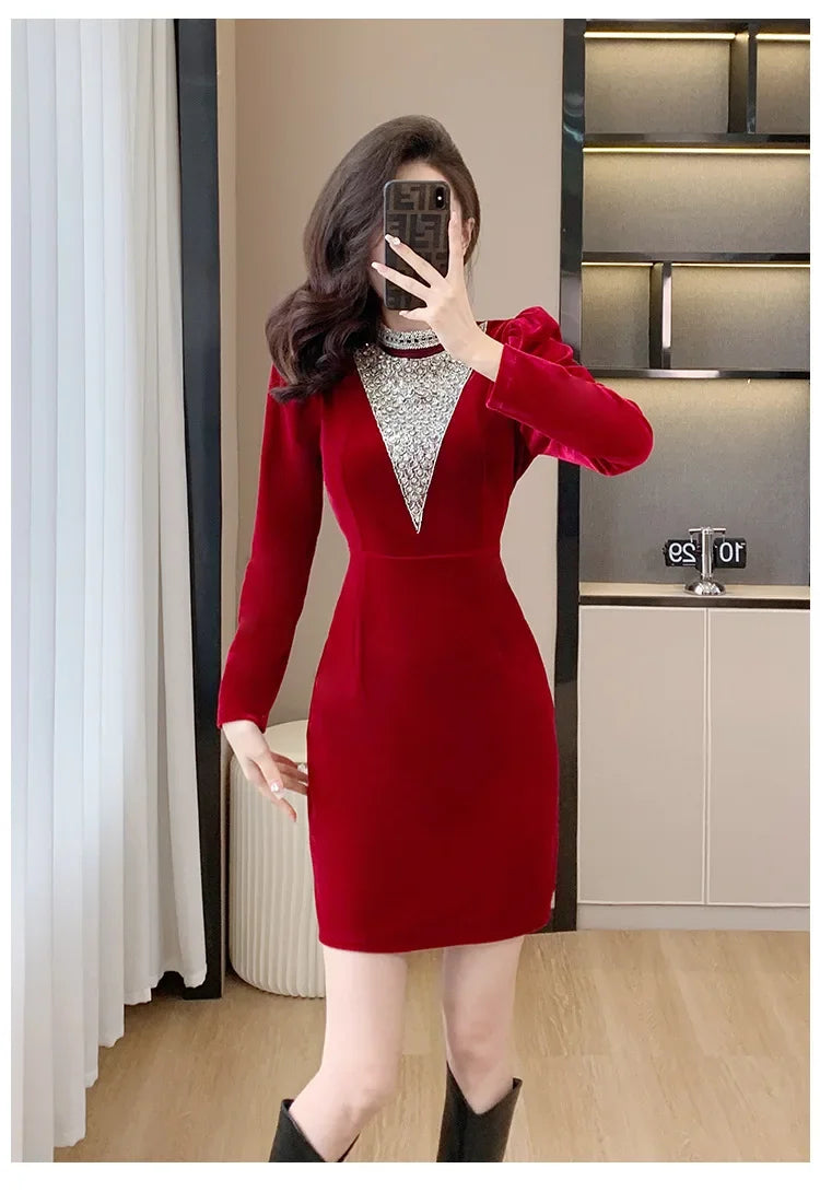 2024 Real-time Banquet Design Sensibility Heavy Embroidery Dress Yearly Hostess Warrior Gown New Year Dress