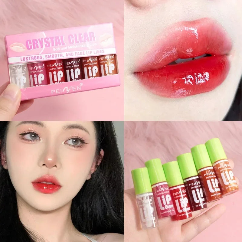 6 colors Moisturizing Lip Gloss Transparent Lip Oil Hydrating Lip Glaze Lip Plumper Hydrating Make Up Liquid Lipstick  Cosmetics - Seprincess