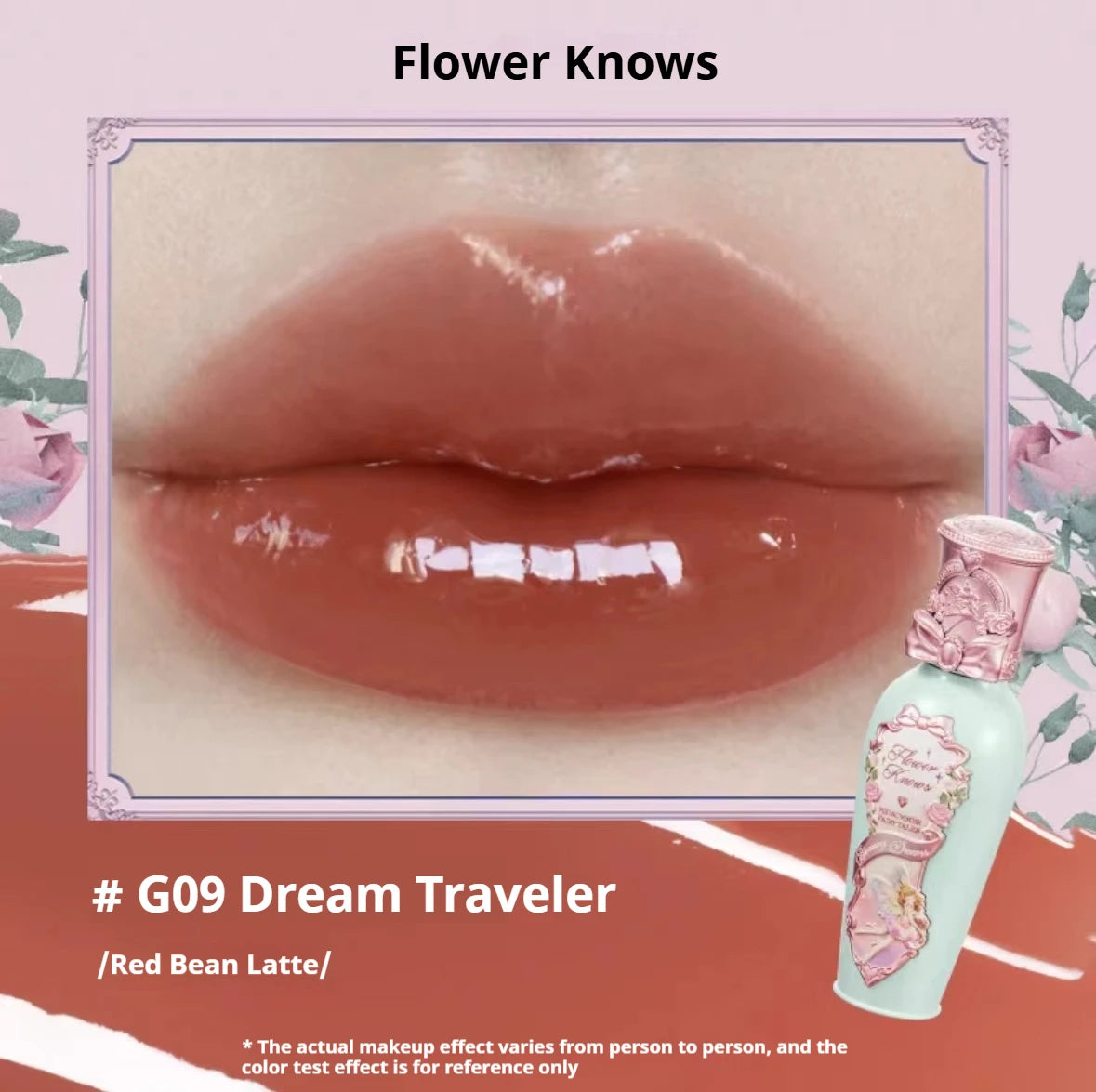 Flower Knows Midsummer Night Lipgloss Mermaid Rococo Lipstick Mask Mirror Rendering Long Lasting Lovely Lipstick