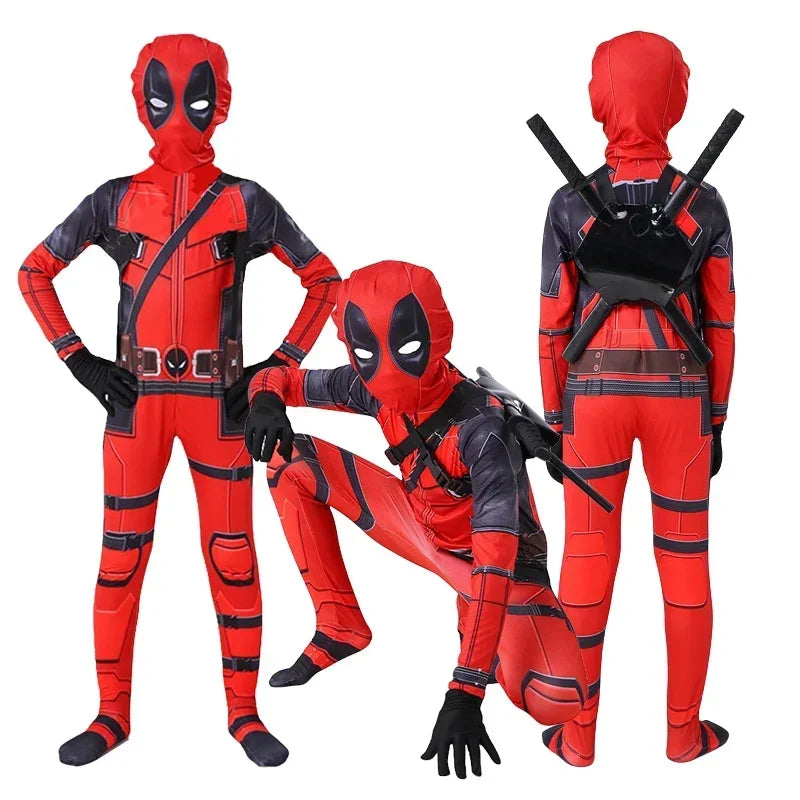 Deadpool Bodyguard Bodysuit Halloween Costume Children's Deadpool Cosplay Costume Adult Set - Seprincess