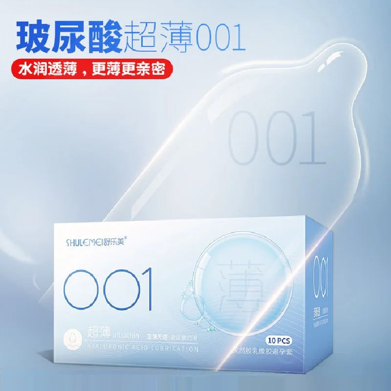 OLO ULTRA THIN CONDOM 0.01 Feeling Penis Sleeve Hyaluronic Acids Rubber latex Ejaculation Delay dotted Condoms intimate sex toy