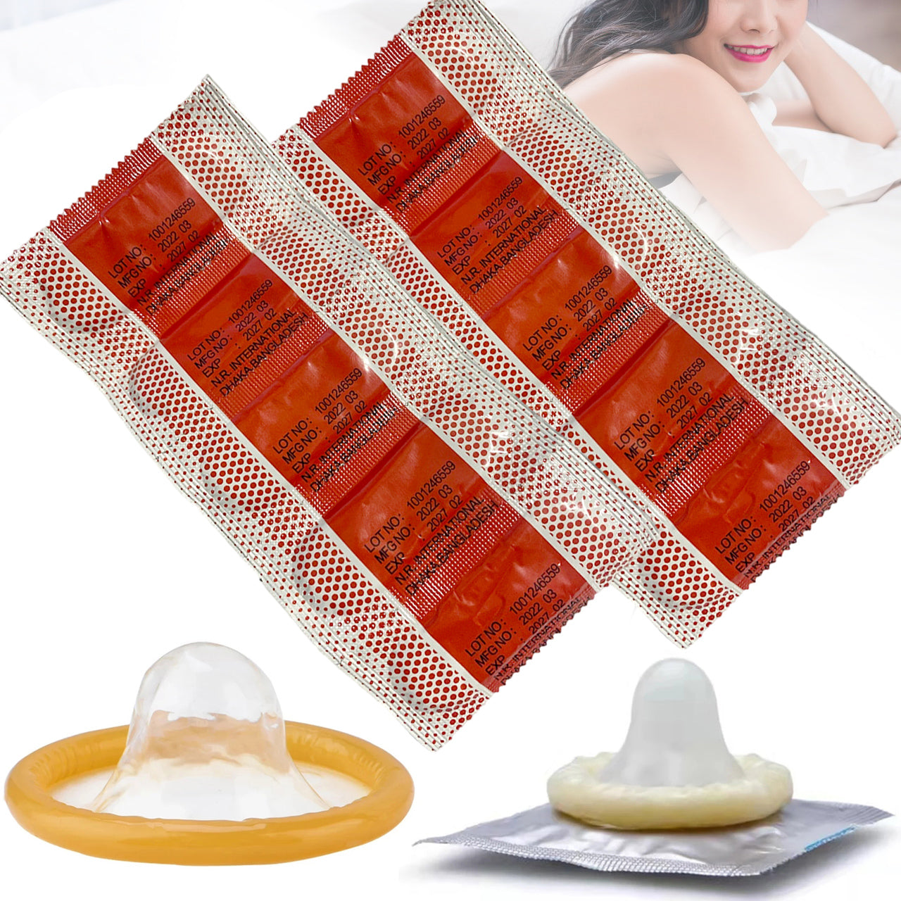 50pcs Lubricated Condoms in Bulk Extra Thin Penis Sleeves Contracepation Sex Toys For Men Adult Supplies Fama Lasting Condoms - Seprincess