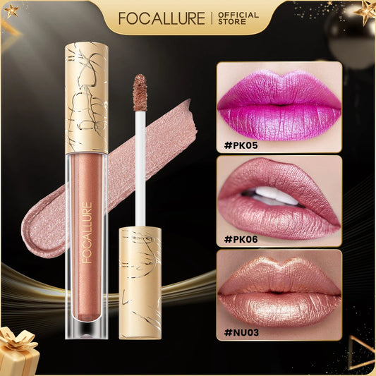 FOCALLURE 15 Colors Glitter Liquid Lipstick Waterproof Long Lasting Metal Diamond Lip Glosses Shiny Lip Tint Makeup Cosmetics - Seprincess