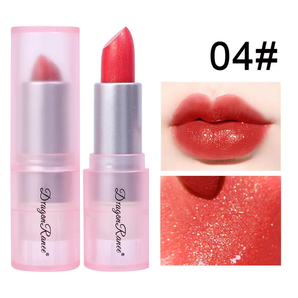 6 Colors Diamond Pearlescent Lipstick Waterproof Long Lasting Non-stick Cup Matte Velvet Shiny Lipsticks Korean Makeup Cosmetics - Seprincess