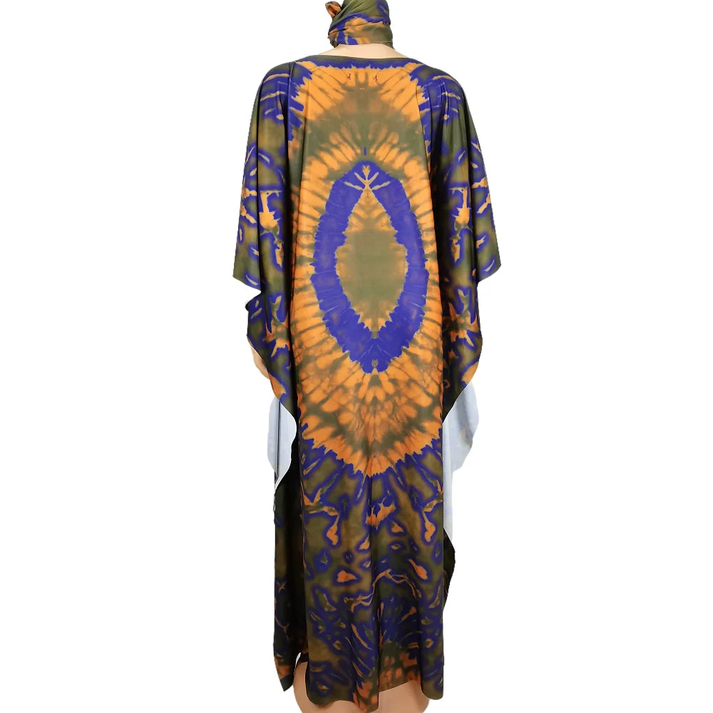 Abaya Eid Dress For Women  Hot Sale Duba Printed Dress African Loose Robe Muslim Ladies Clothing Beach Party - Seprincess