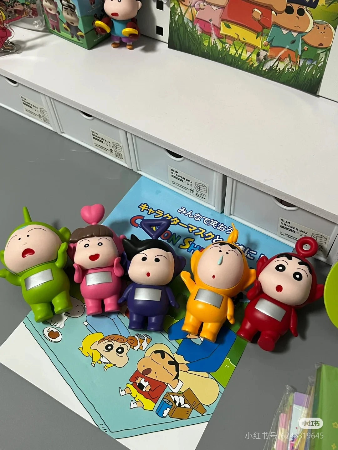 Crayon Shin Cos Teletubbies Box Action Figuremodel Toy Gift For Christmas Antenna Baby Dress Up Crayon Shin Chan Cute Gift - Seprincess