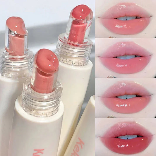 Transparent Jelly Lip Oil Glass Lip Gloss Hydrating Non-sticky Lip Tint Lips Plumper Mirror Water Lipstick Women Makeup Cosmetic - Seprincess